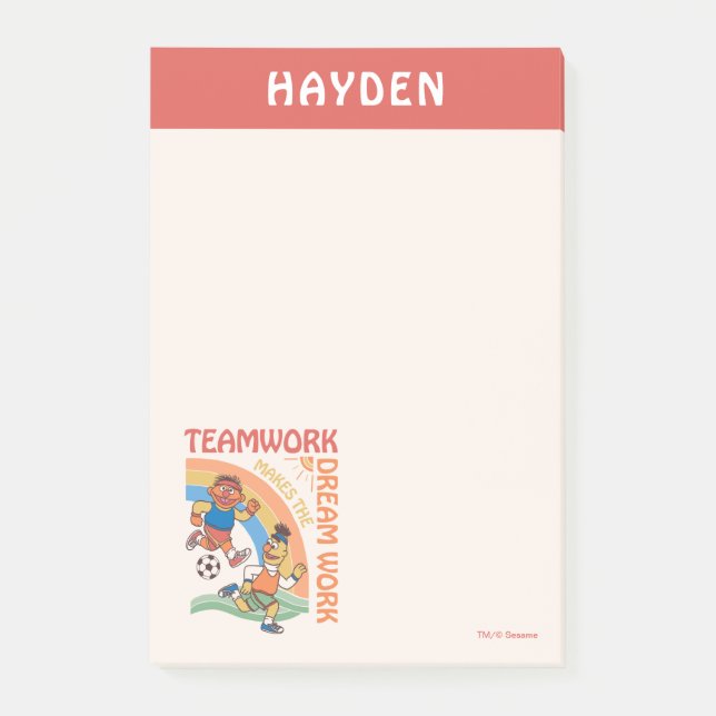 Bloco De Notas Sesame Street | Adicione seu nome (Frente)