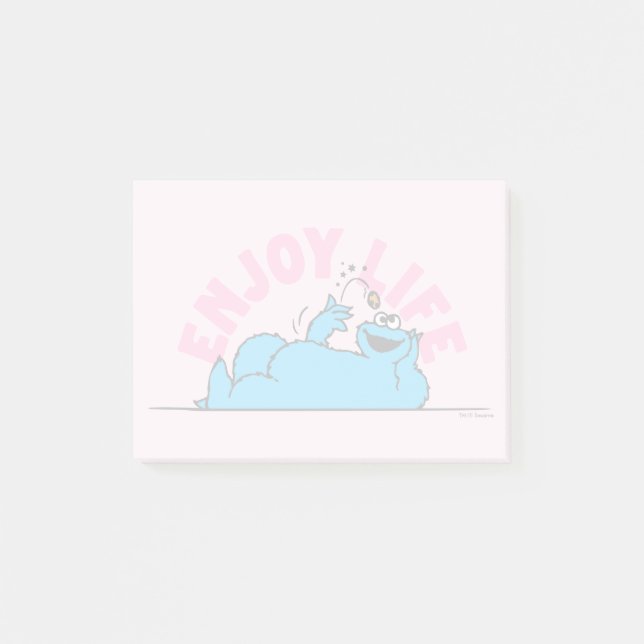 Bloco De Notas Sesame Street | Cookie Monster Enjoy Life (Frente)