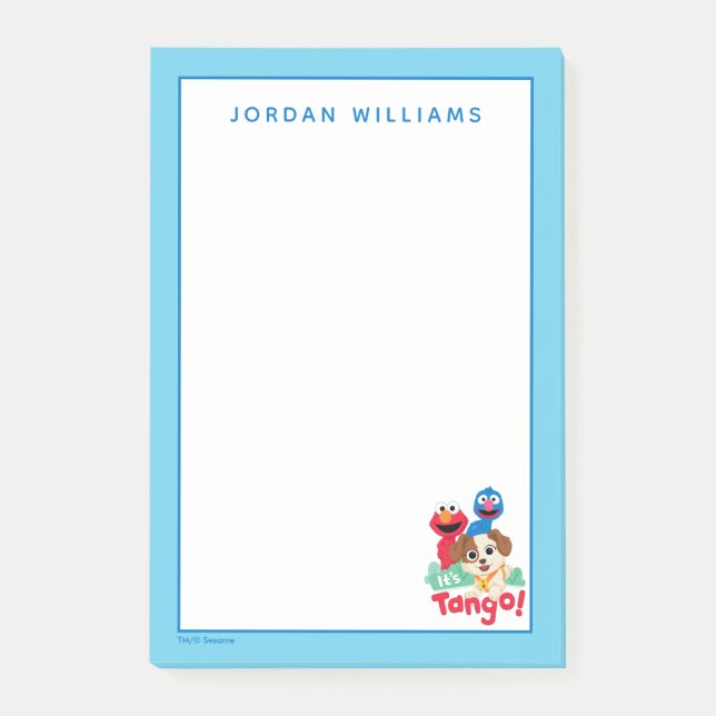 Bloco De Notas Sesame Street | É Tango Com Elmo & Grover (Frente)