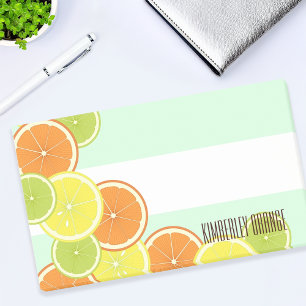 Bloco De Notas Setas de Fruta de Citros Verde da Casa
