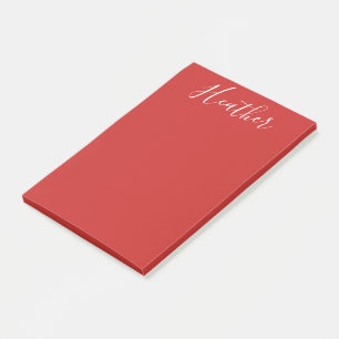 Bloco De Notas Seu Branco Personalizado Escrito em Vermelho