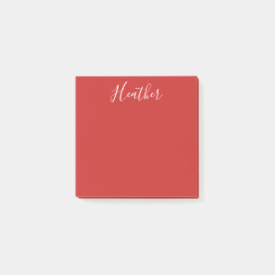 Bloco De Notas Seu Branco Personalizado Escrito em Vermelho