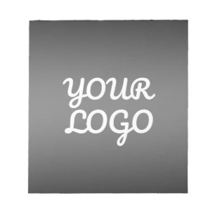 Bloco De Notas Seu logotipo e cor editável ombre cinza escuro mod