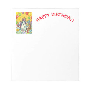 Bloco De Notas SEU N' Fitz CAT FELIZ ANIVERSÁRIO NOTEPAD