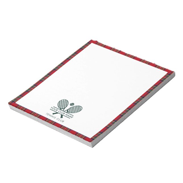 Bloco De Notas Seu nome de clube Tênis Funcionarios da equipe Ste (Invertido)