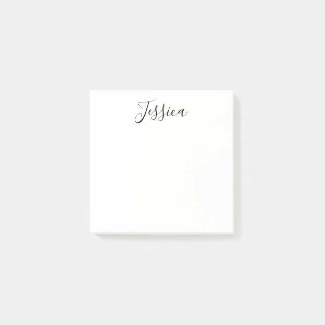 Bloco De Notas Seu Nome | Letra Elegante (Frente)