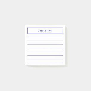 Bloco De Notas Seus azul/branco minimalistas incorporados
