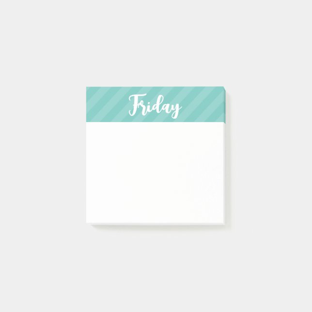 Bloco De Notas Sexta-feira - Dias da Semana - Postar Notas (Frente)