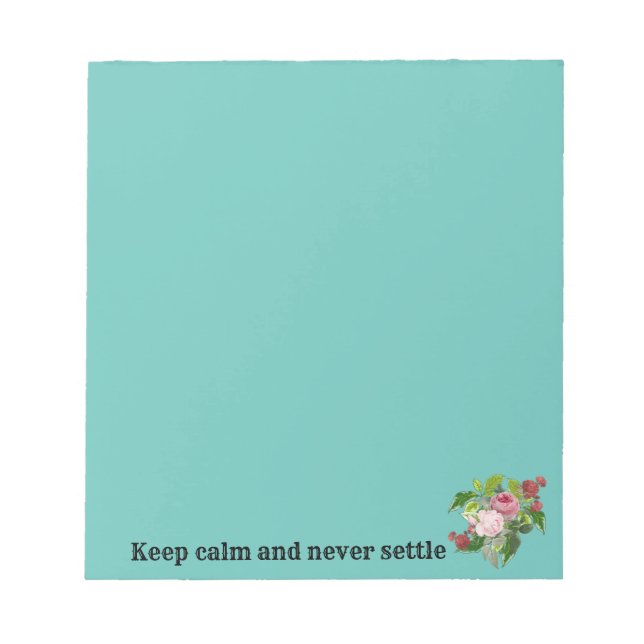 Bloco De Notas Shabby chic blooming flowers (Frente)