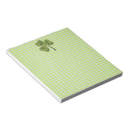 Bloco De Notas Shamrock em Green Gingham