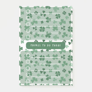 Bloco De Notas ShamrockThemed Daily Planner LuckyClover ToDo List