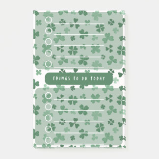 Bloco De Notas ShamrockThemed Daily Planner LuckyClover ToDo List