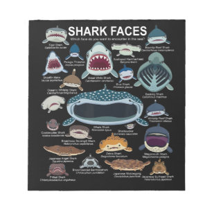 Bloco De Notas Shark Faces Which Face Do You Want To Encounter