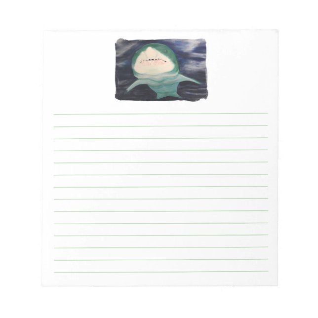 Bloco De Notas Shark Swimming, Lined Notepads (Frente)