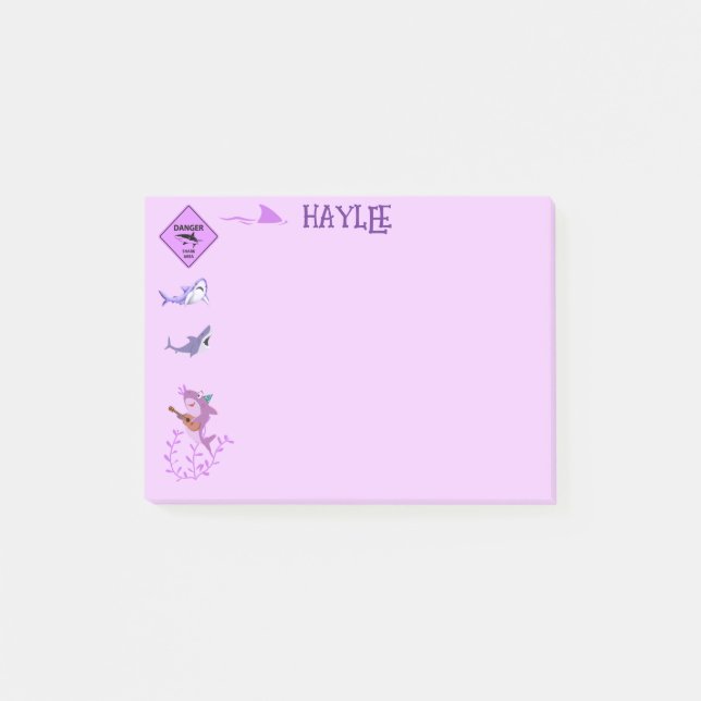Bloco De Notas Sharkie friend post it note (Frente)