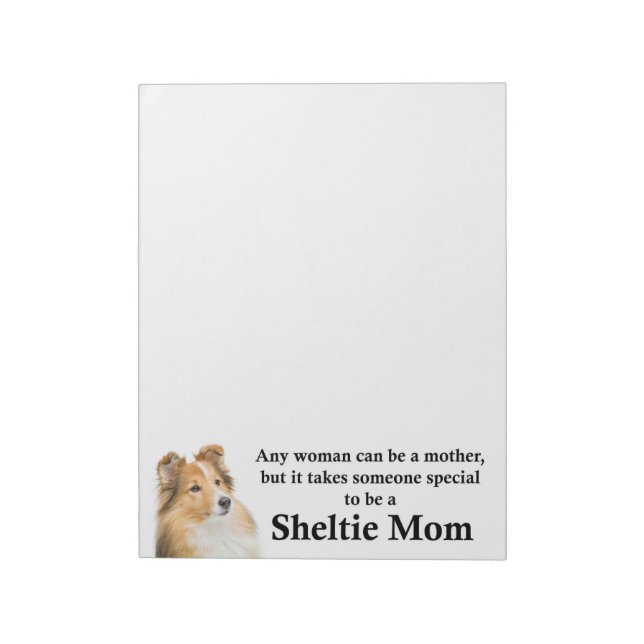 Bloco De Notas Sheltie Mãe Notepad (Invertido)