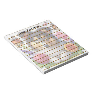 Bloco De Notas Shetland Sheepdog com Flores e Borboletas
