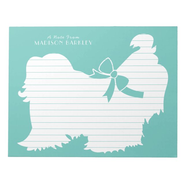 Bloco De Notas Shih-Tzu Cachorro Puppy Cabelo Longo (Frente)