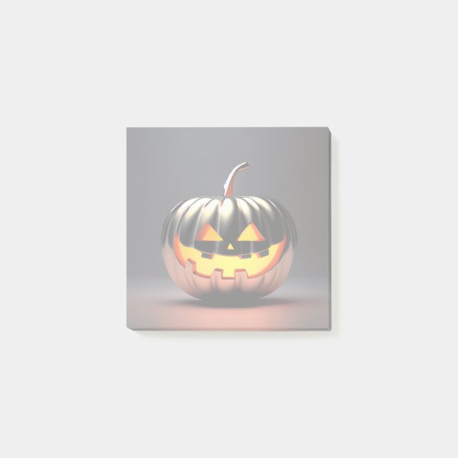 Bloco De Notas Shiny Pumpkin Halloween (Frente)