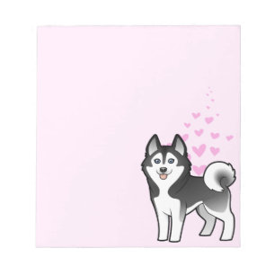 Bloco De Notas Siberian Husky / Alaskan Malamute Love