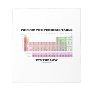 Bloco De Notas Siga a mesa que periódica é a lei (a química)