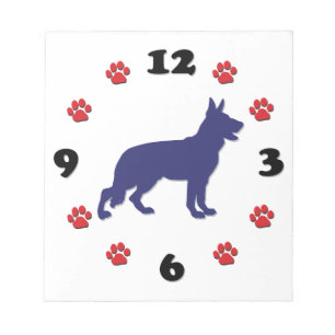 Bloco De Notas Silhouette german shepherd