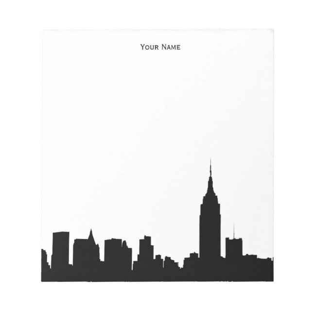 Bloco De Notas Silhouette Skyline NYC (Frente)