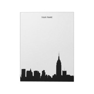 Bloco De Notas Silhouette Skyline NYC