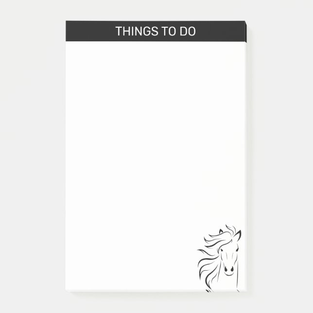 Bloco De Notas Silhueta artística moderna a preto e branco (Frente)