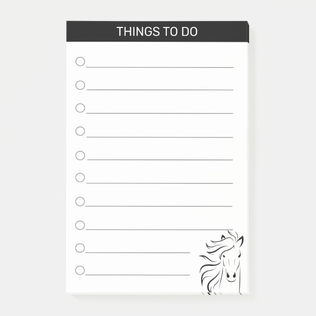 Bloco De Notas Silhueta artística moderna a preto e branco (Frente)