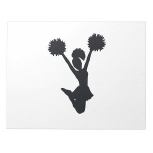 Bloco De Notas Silhueta de Cheerleader