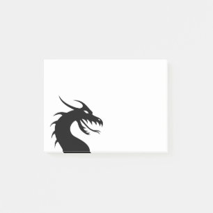 Bloco De Notas Silhueta de dragão chinês feroz