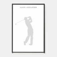 Silhueta de Golfista Personalizada