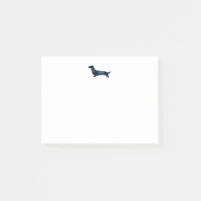 Bloco De Notas Silhueta de Lixo Longo, Silhueta Preta (Frente)