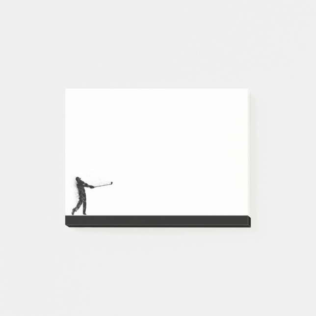 Bloco De Notas Silhueta Esporte Golfe Golfista Golfe (Frente)