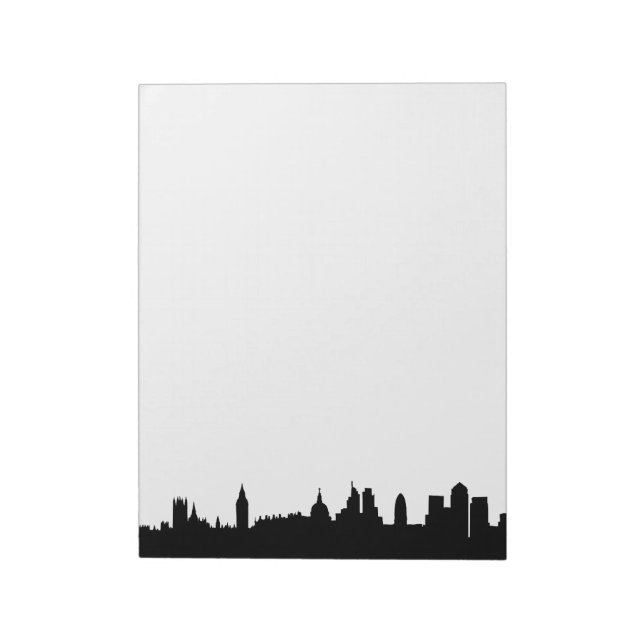Bloco De Notas Silhuyscape da linha do horizonte de Londres (Invertido)