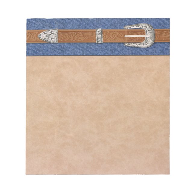 Bloco De Notas Silver Buckle em Denim (Frente)