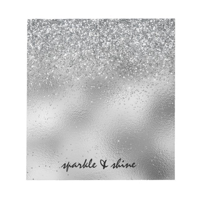 Bloco De Notas Silver Sparkle (Frente)