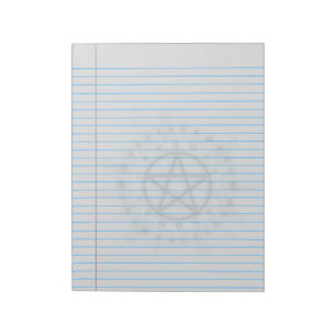 Bloco De Notas Símbolo Alchemy Pentacle Wiccan Legal Notepad