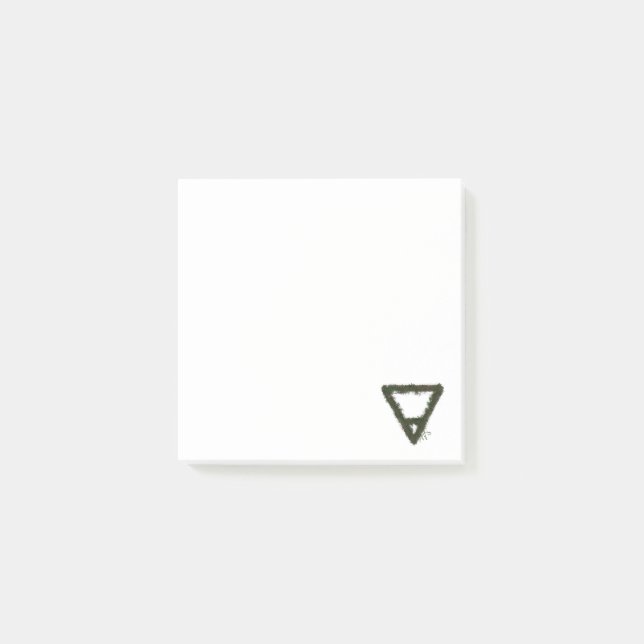 Bloco De Notas Símbolo de Alquimia do Elemento Rocky Earth (Frente)