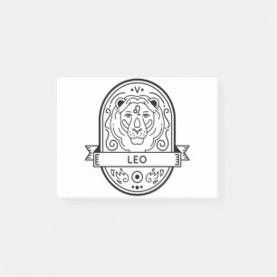 BLOCO DE NOTAS SÍMBOLO DE LEO DO CRACHÁ ZODIAC