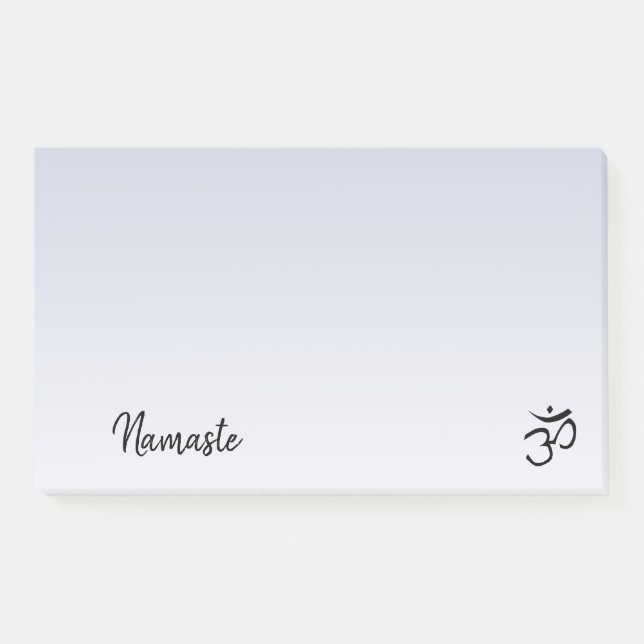 Bloco De Notas Símbolo de Om de Namaste Yoga Pale Purple Studio (Frente)