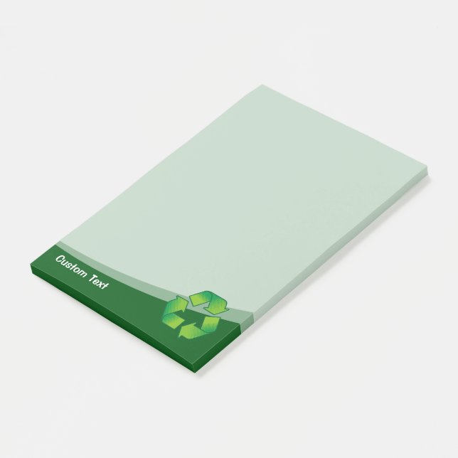 Bloco De Notas Símbolo de reciclagem (Inclinado)