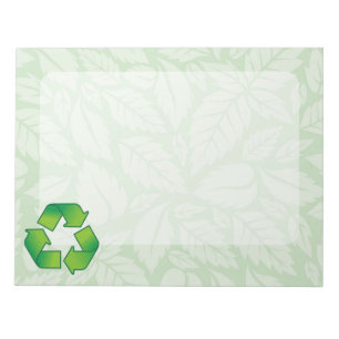 Bloco De Notas Símbolo do reciclagem