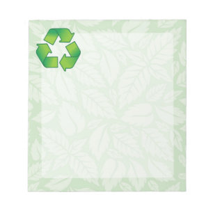 Bloco De Notas Símbolo do reciclagem
