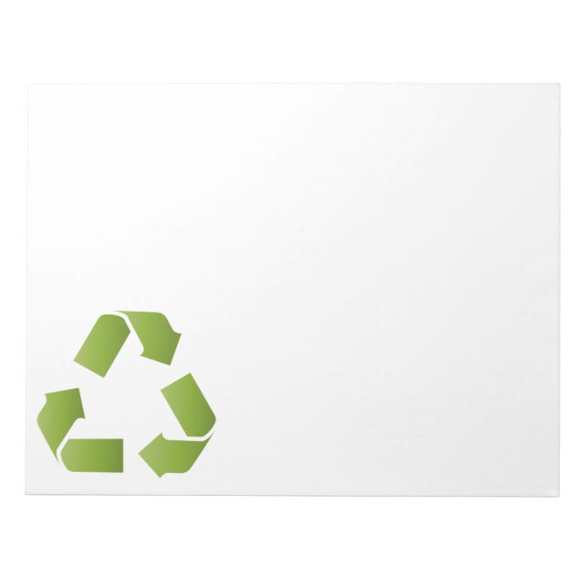 Bloco De Notas SÍMBOLO DO reciclar (Frente)