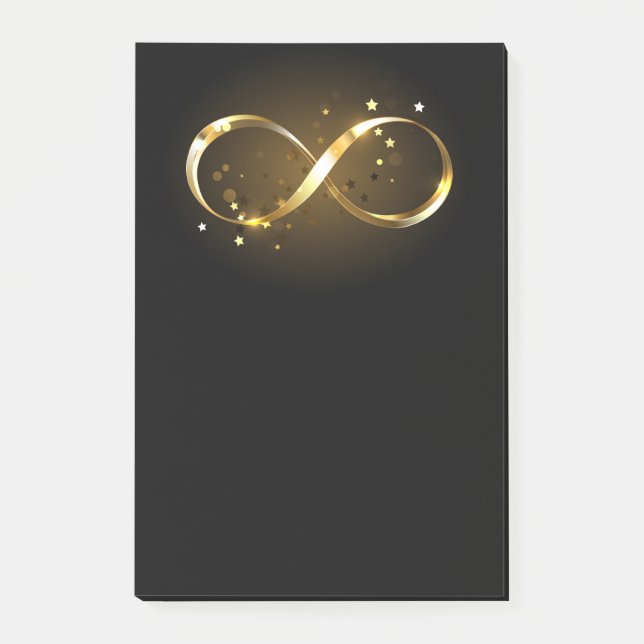Bloco De Notas Símbolo Infinity do ouro (Frente)