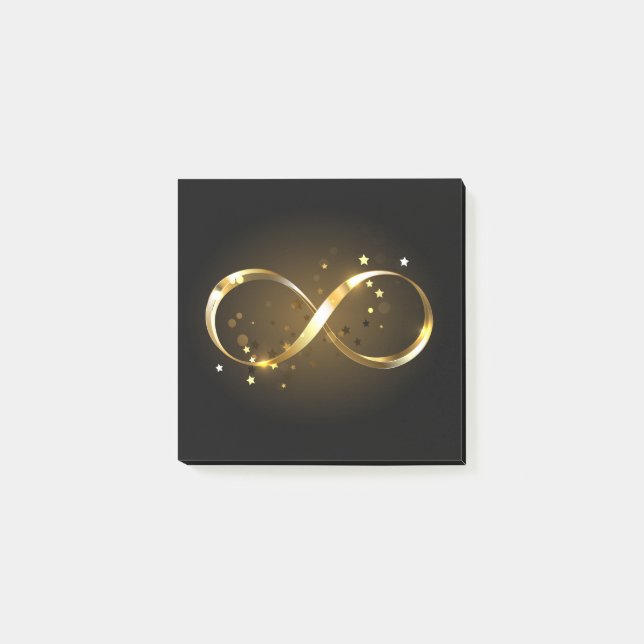 Bloco De Notas Símbolo Infinity do ouro (Frente)