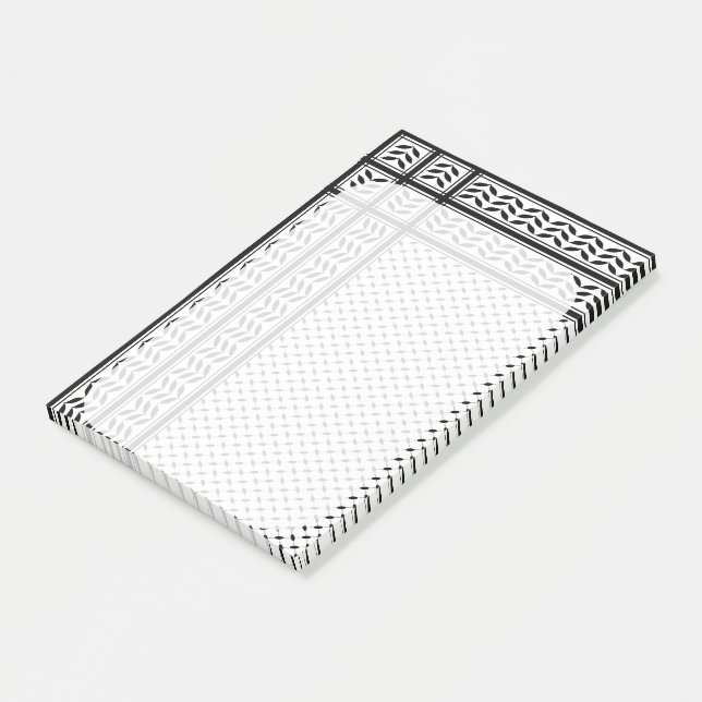 Bloco De Notas Símbolo Keffiyeh do Padrão de Resistência Palestin (Inclinado)