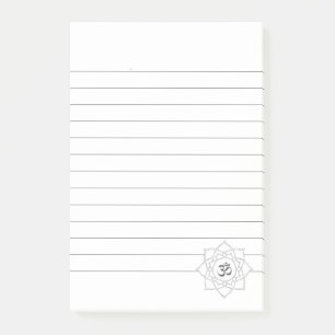 Bloco De Notas Símbolo Om da Flor de Lotus Linhado